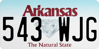 AR license plate 543WJG