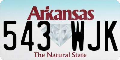 AR license plate 543WJK