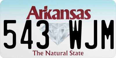 AR license plate 543WJM