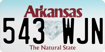 AR license plate 543WJN