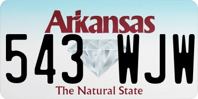 AR license plate 543WJW