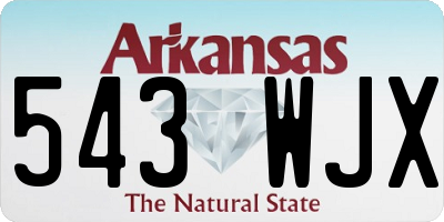 AR license plate 543WJX