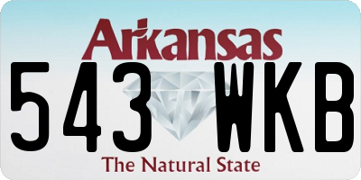 AR license plate 543WKB