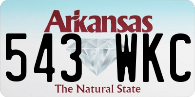 AR license plate 543WKC