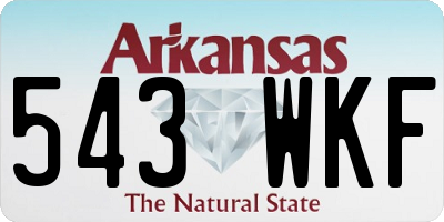 AR license plate 543WKF