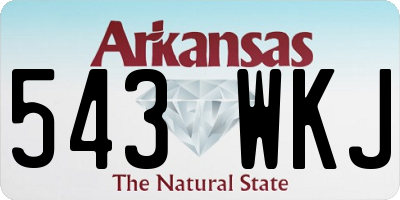 AR license plate 543WKJ