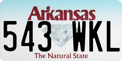 AR license plate 543WKL