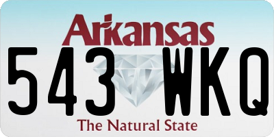 AR license plate 543WKQ