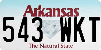 AR license plate 543WKT