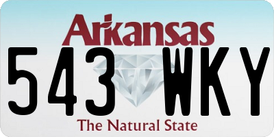 AR license plate 543WKY