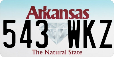 AR license plate 543WKZ