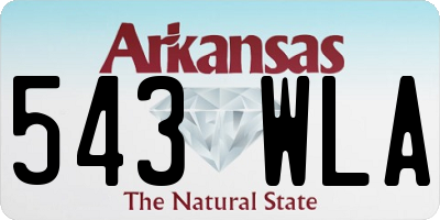 AR license plate 543WLA