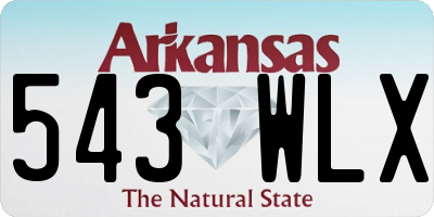 AR license plate 543WLX