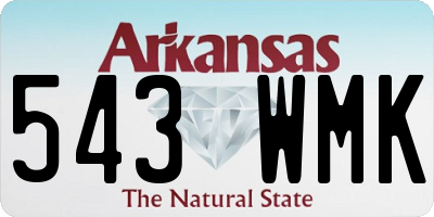 AR license plate 543WMK