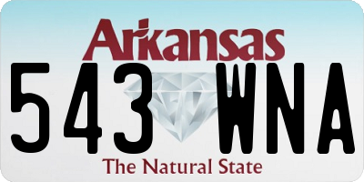 AR license plate 543WNA