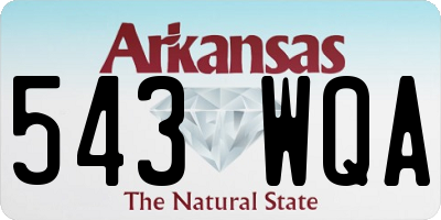 AR license plate 543WQA