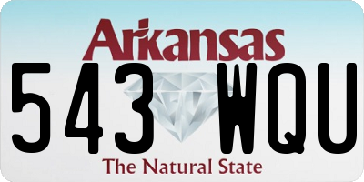 AR license plate 543WQU