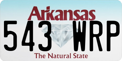 AR license plate 543WRP