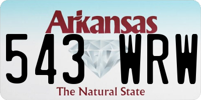 AR license plate 543WRW