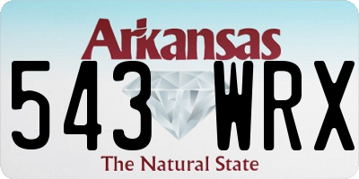 AR license plate 543WRX