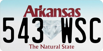 AR license plate 543WSC