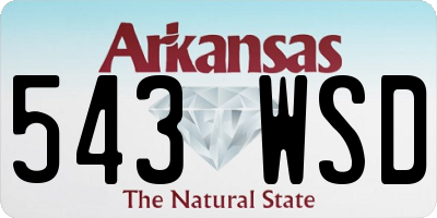 AR license plate 543WSD