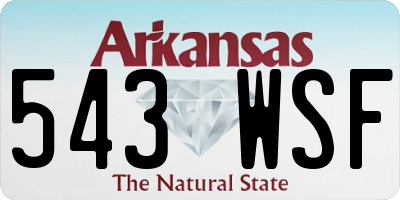 AR license plate 543WSF