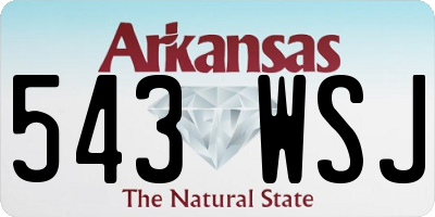 AR license plate 543WSJ