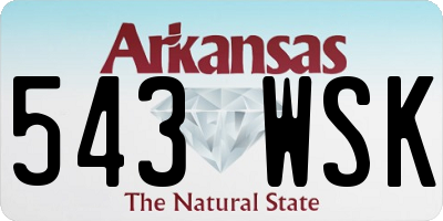 AR license plate 543WSK