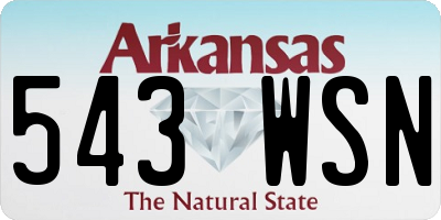 AR license plate 543WSN