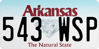 AR license plate 543WSP