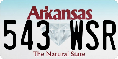 AR license plate 543WSR