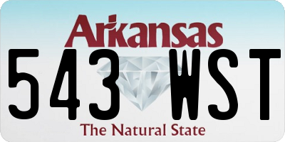 AR license plate 543WST