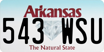 AR license plate 543WSU