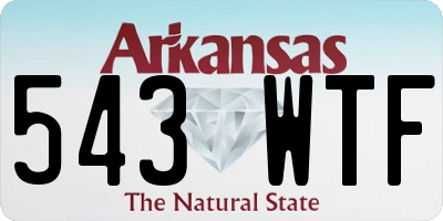 AR license plate 543WTF