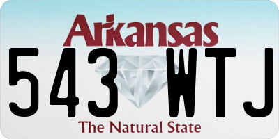 AR license plate 543WTJ