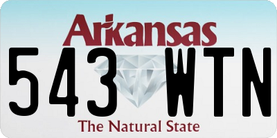 AR license plate 543WTN
