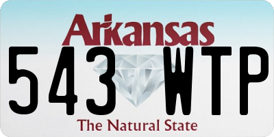 AR license plate 543WTP