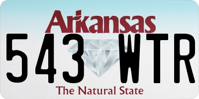 AR license plate 543WTR