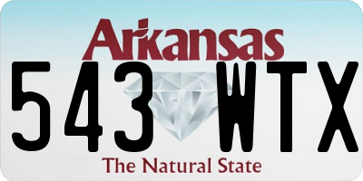 AR license plate 543WTX