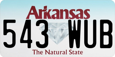 AR license plate 543WUB