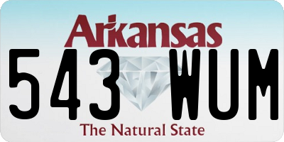 AR license plate 543WUM