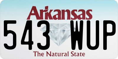 AR license plate 543WUP