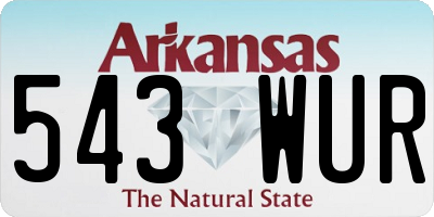 AR license plate 543WUR