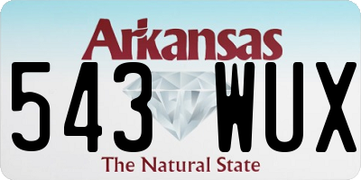 AR license plate 543WUX