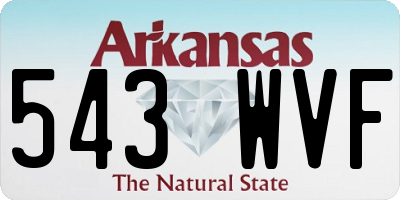 AR license plate 543WVF