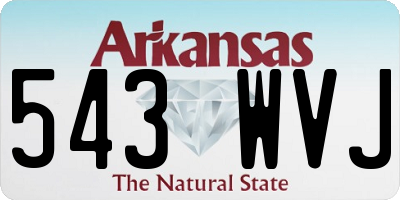 AR license plate 543WVJ
