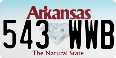 AR license plate 543WWB