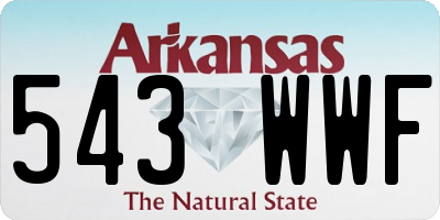 AR license plate 543WWF