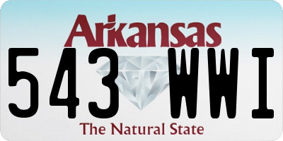 AR license plate 543WWI